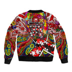 Autism Awareness Australia Sydney Swans Sleeve Zip Bomber Jacket Aboriginal Indigenous Art