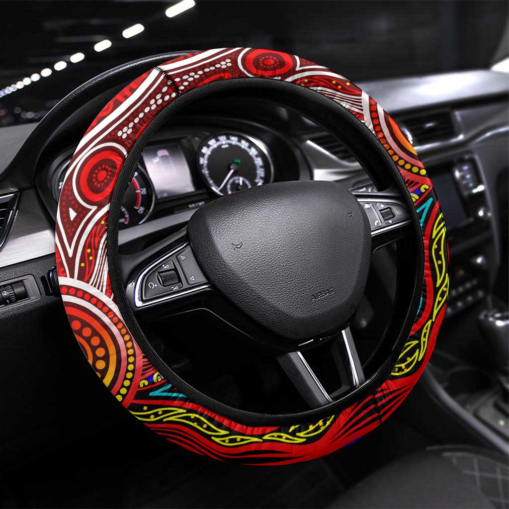 Autism Awareness Australia Sydney Swans Steering Wheel Cover Aboriginal Indigenous Art