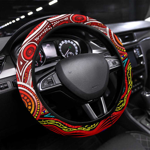 Autism Awareness Australia Sydney Swans Steering Wheel Cover Aboriginal Indigenous Art