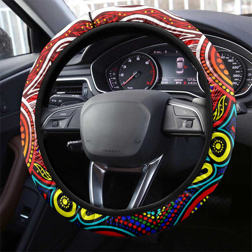 Autism Awareness Australia Sydney Swans Steering Wheel Cover Aboriginal Indigenous Art