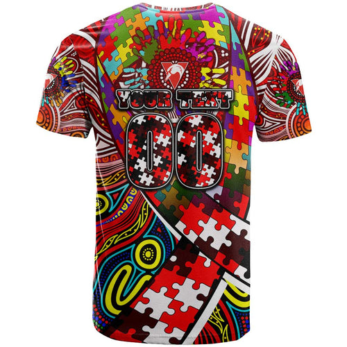 Autism Awareness Australia Sydney Swans T Shirt Aboriginal Indigenous Art