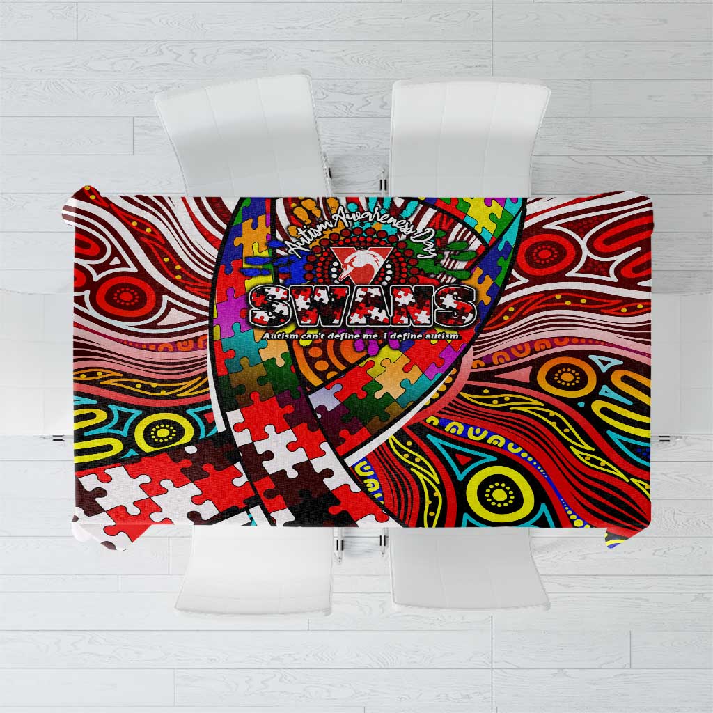 Autism Awareness Australia Sydney Swans Tablecloth Aboriginal Indigenous Art