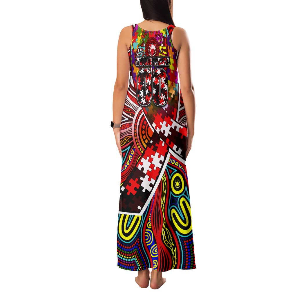 Autism Awareness Australia Sydney Swans Tank Maxi Dress Aboriginal Indigenous Art