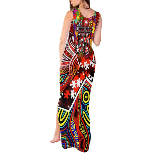 Autism Awareness Australia Sydney Swans Tank Maxi Dress Aboriginal Indigenous Art