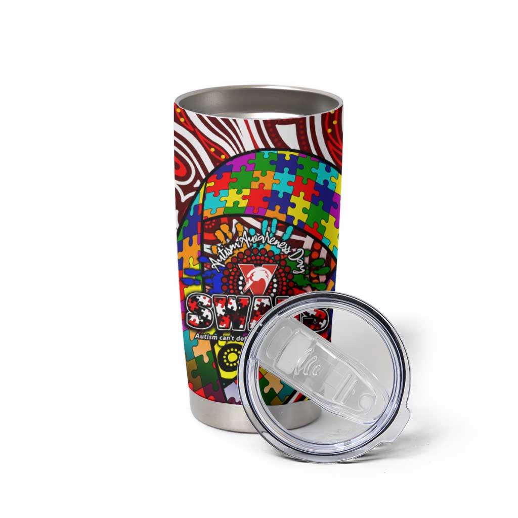 Autism Awareness Australia Sydney Swans Tumbler Cup Aboriginal Indigenous Art