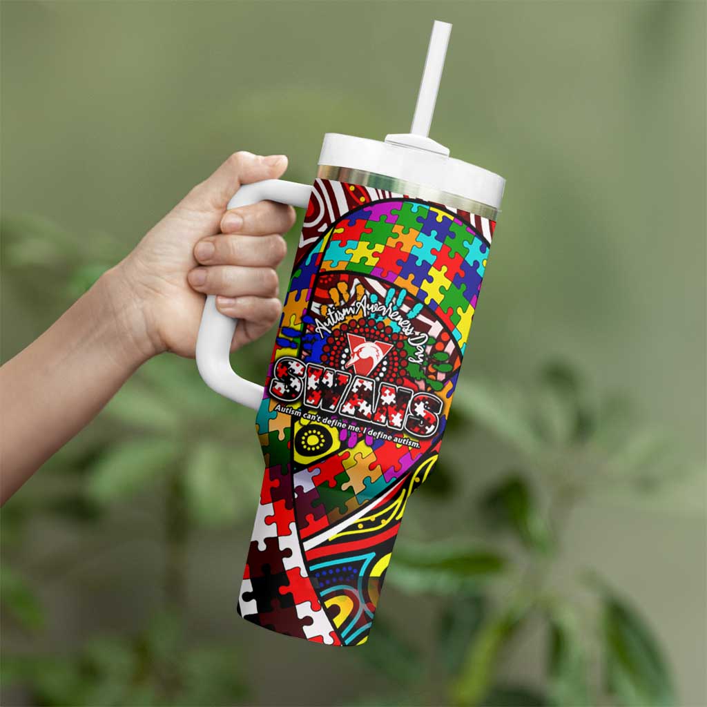 Autism Awareness Australia Sydney Swans Tumbler With Handle Aboriginal Indigenous Art