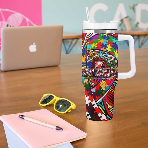 Autism Awareness Australia Sydney Swans Tumbler With Handle Aboriginal Indigenous Art