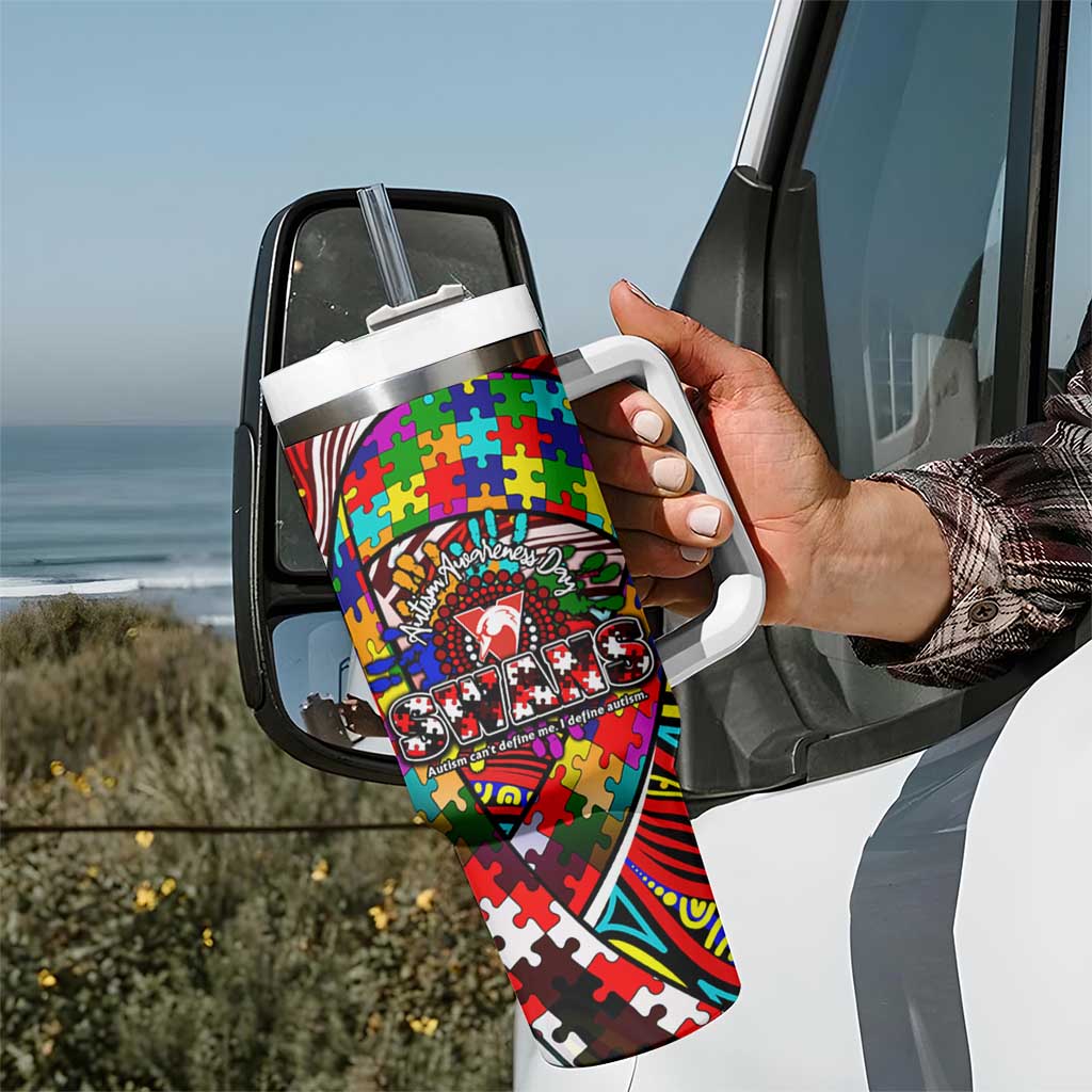 Autism Awareness Australia Sydney Swans Tumbler With Handle Aboriginal Indigenous Art