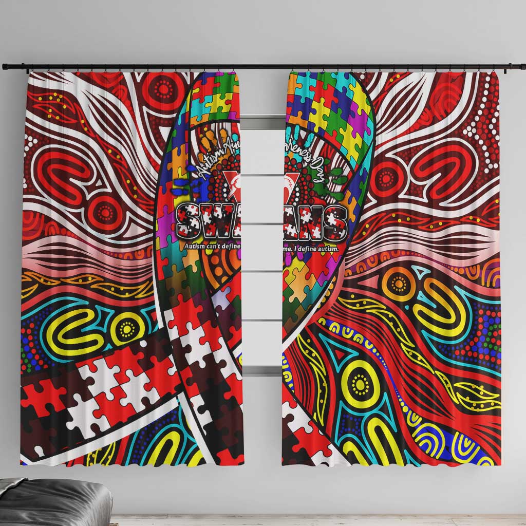 Autism Awareness Australia Sydney Swans Window Curtain Aboriginal Indigenous Art