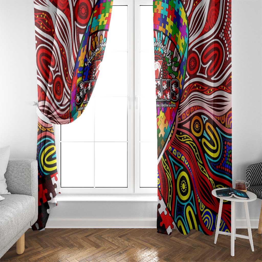 Autism Awareness Australia Sydney Swans Window Curtain Aboriginal Indigenous Art
