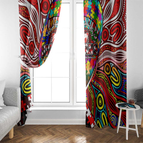 Autism Awareness Australia Sydney Swans Window Curtain Aboriginal Indigenous Art