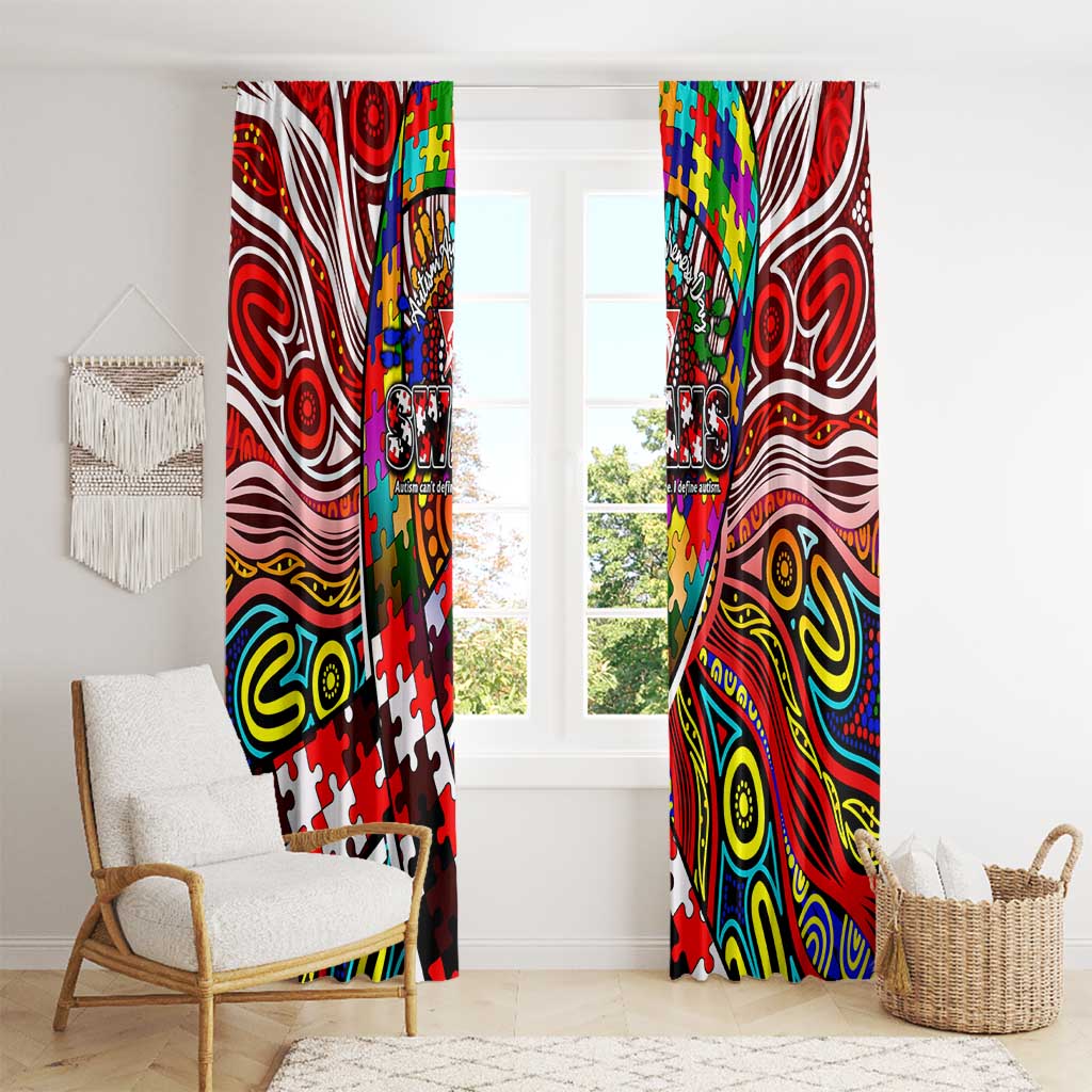Autism Awareness Australia Sydney Swans Window Curtain Aboriginal Indigenous Art