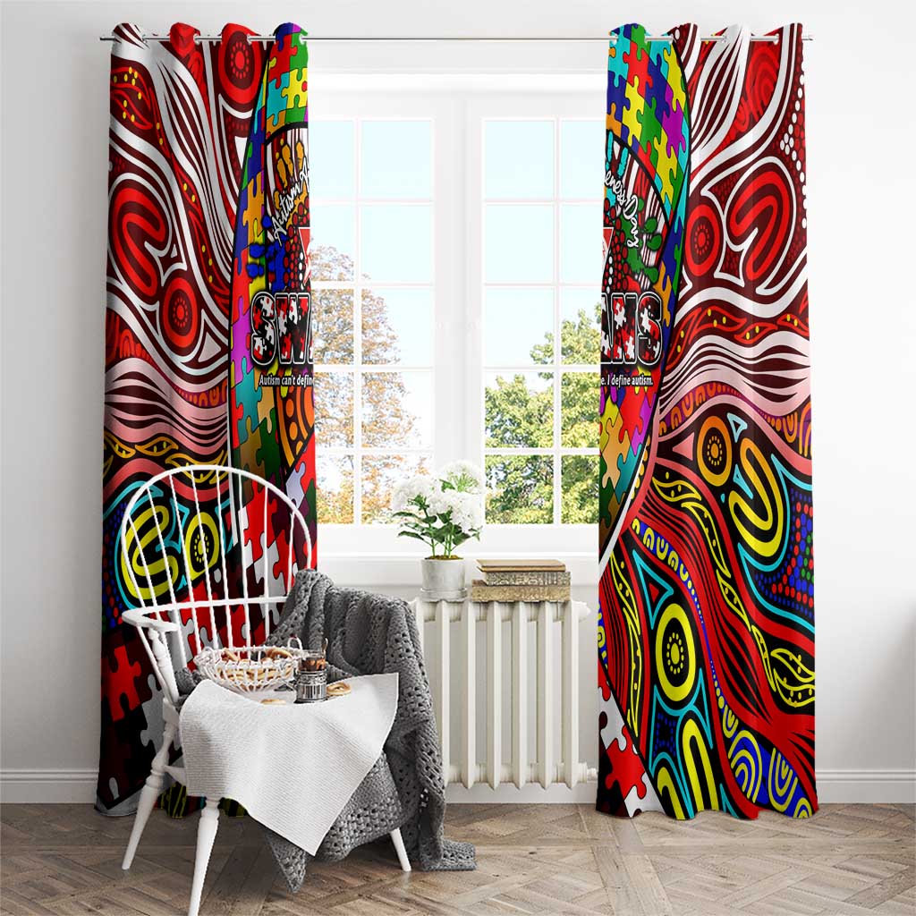 Autism Awareness Australia Sydney Swans Window Curtain Aboriginal Indigenous Art