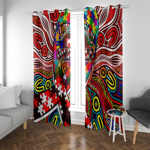 Autism Awareness Australia Sydney Swans Window Curtain Aboriginal Indigenous Art