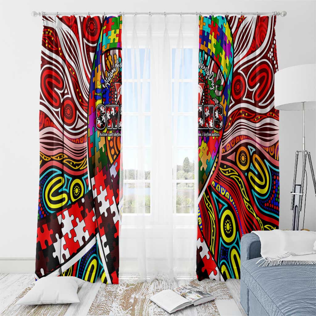 Autism Awareness Australia Sydney Swans Window Curtain Aboriginal Indigenous Art