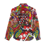 Autism Awareness Australia Sydney Swans Women Casual Shirt Aboriginal Indigenous Art