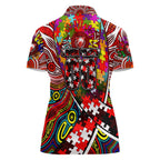 Autism Awareness Australia Sydney Swans Women Polo Shirt Aboriginal Indigenous Art