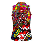 Autism Awareness Australia Sydney Swans Women Sleeveless Polo Shirt Aboriginal Indigenous Art