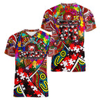 Autism Awareness Australia Sydney Swans Women V-Neck T-Shirt Aboriginal Indigenous Art