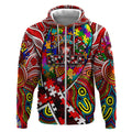 Autism Awareness Australia Sydney Swans Zip Hoodie Aboriginal Indigenous Art
