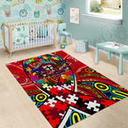 Autism Awareness Australia St Kilda Saints Area Rug Aboriginal Indigenous Art