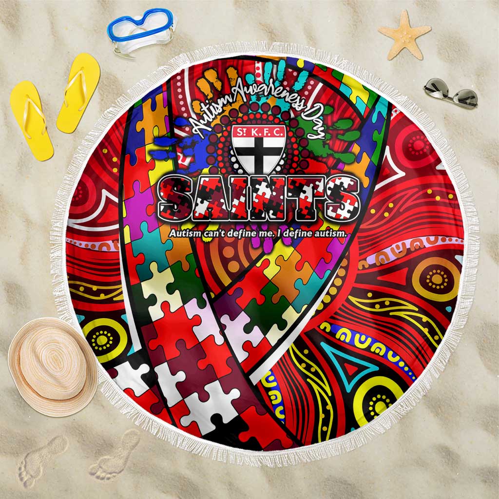 Autism Awareness Australia St Kilda Saints Beach Blanket Aboriginal Indigenous Art