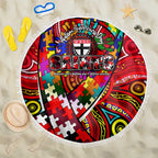 Autism Awareness Australia St Kilda Saints Beach Blanket Aboriginal Indigenous Art