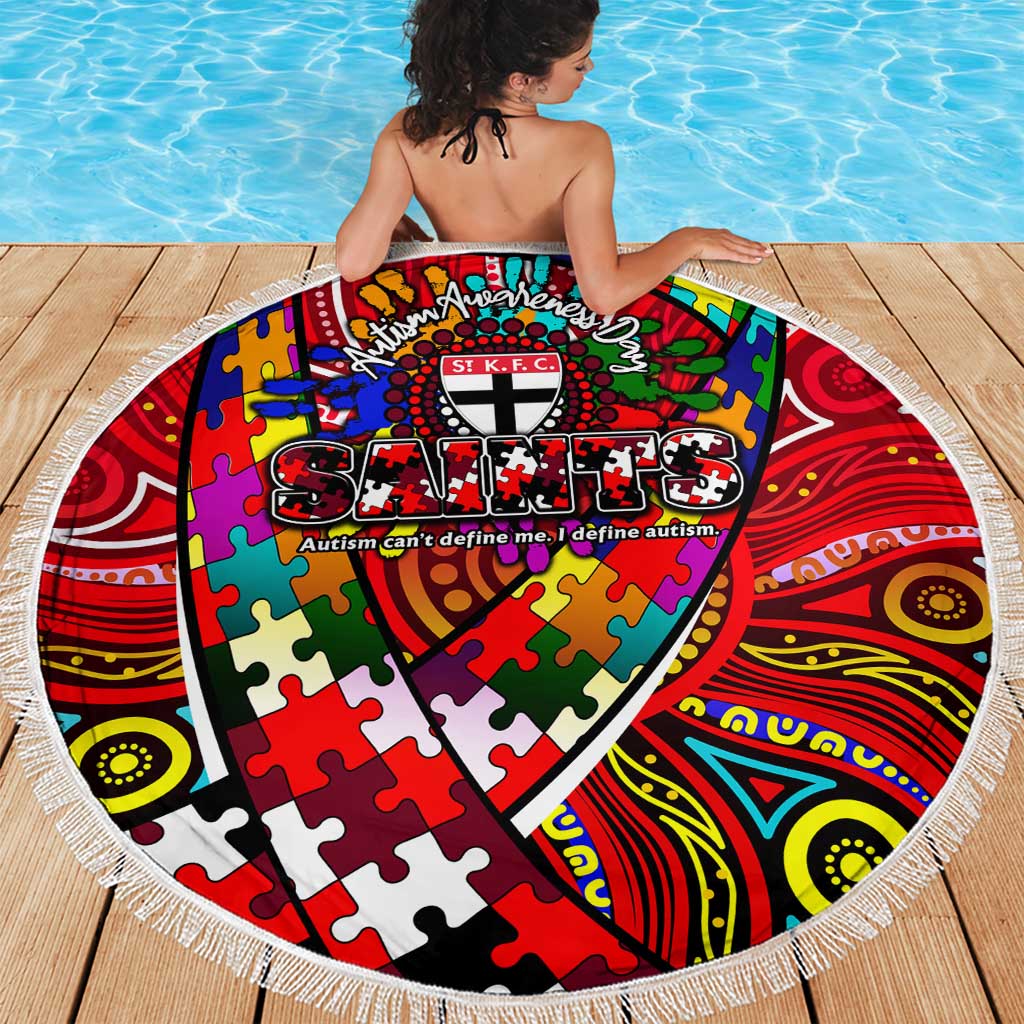 Autism Awareness Australia St Kilda Saints Beach Blanket Aboriginal Indigenous Art