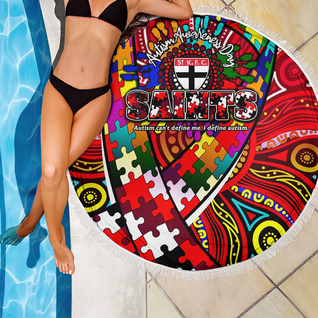 Autism Awareness Australia St Kilda Saints Beach Blanket Aboriginal Indigenous Art
