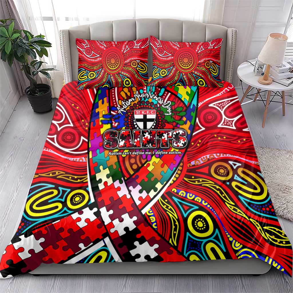 Autism Awareness Australia St Kilda Saints Bedding Set Aboriginal Indigenous Art