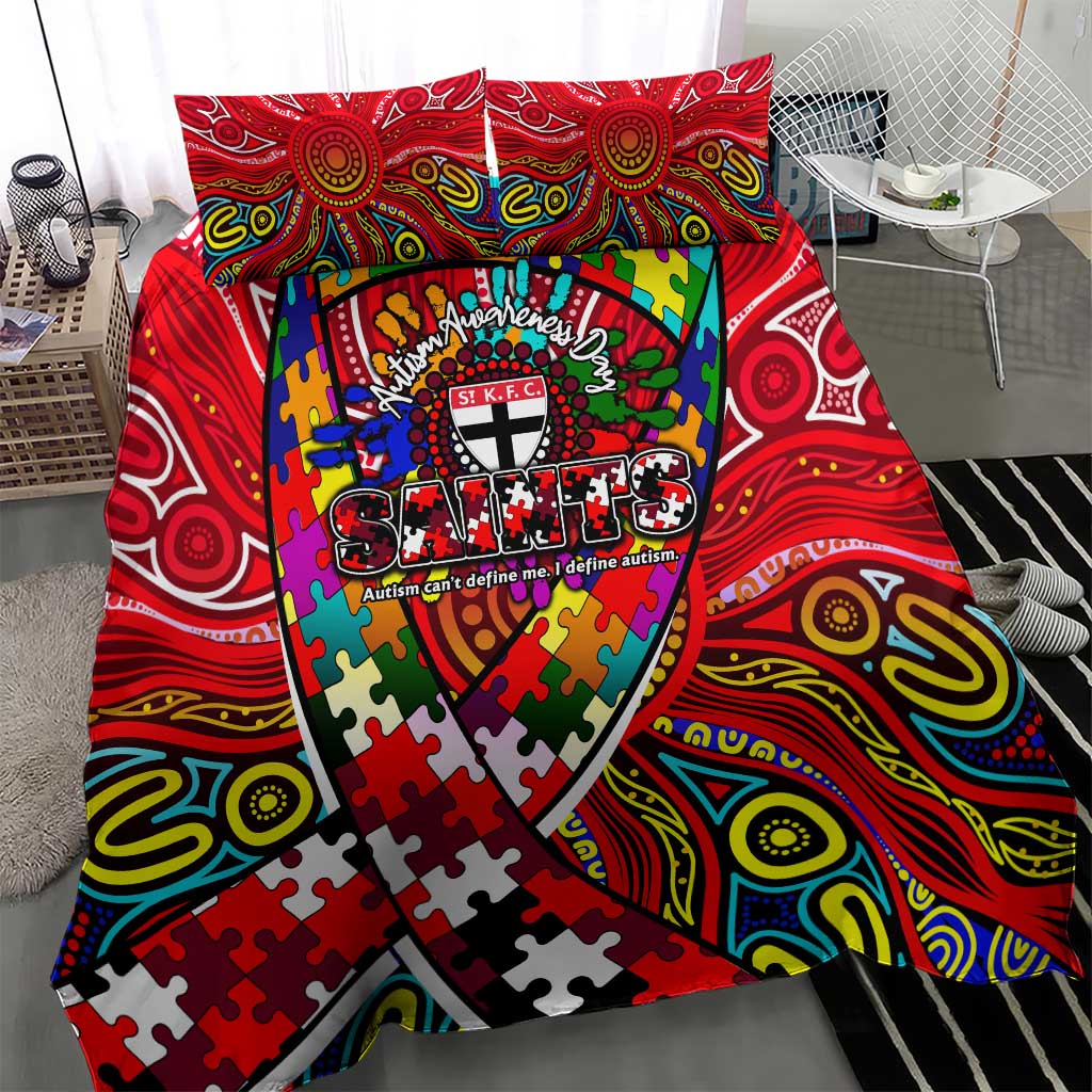 Autism Awareness Australia St Kilda Saints Bedding Set Aboriginal Indigenous Art