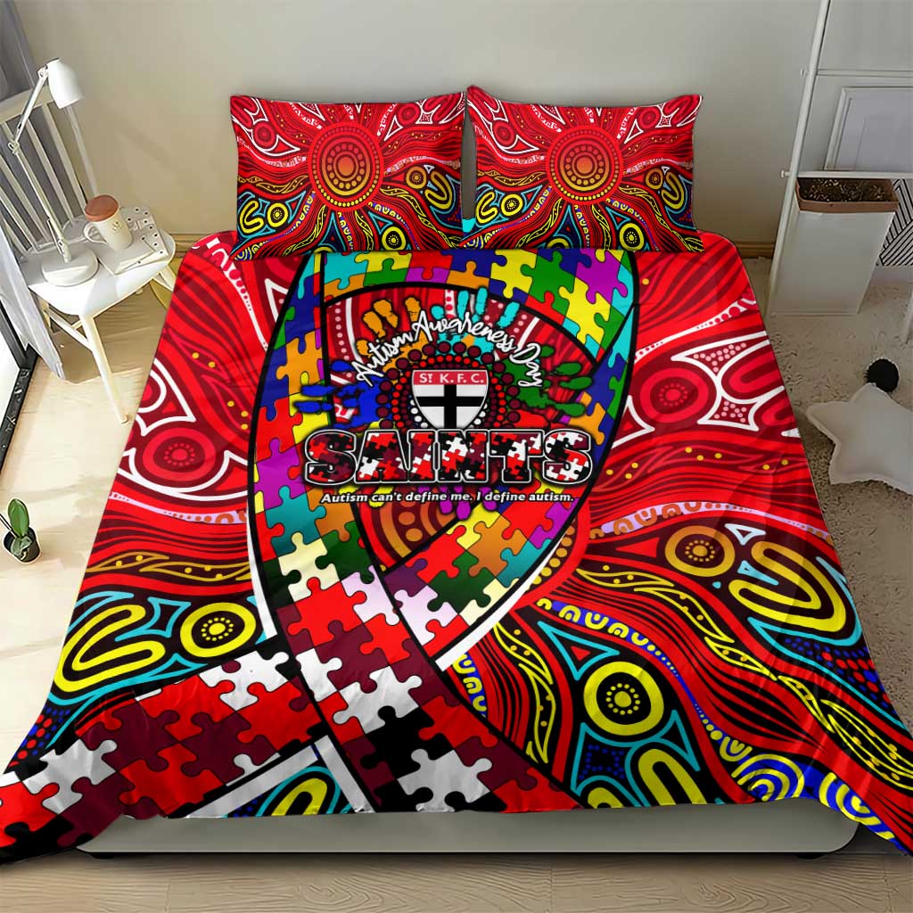 Autism Awareness Australia St Kilda Saints Bedding Set Aboriginal Indigenous Art
