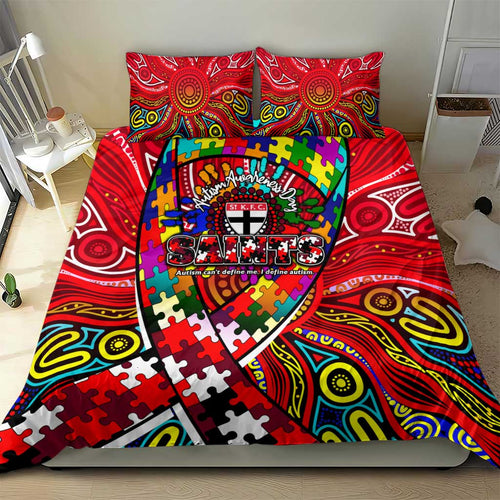 Autism Awareness Australia St Kilda Saints Bedding Set Aboriginal Indigenous Art