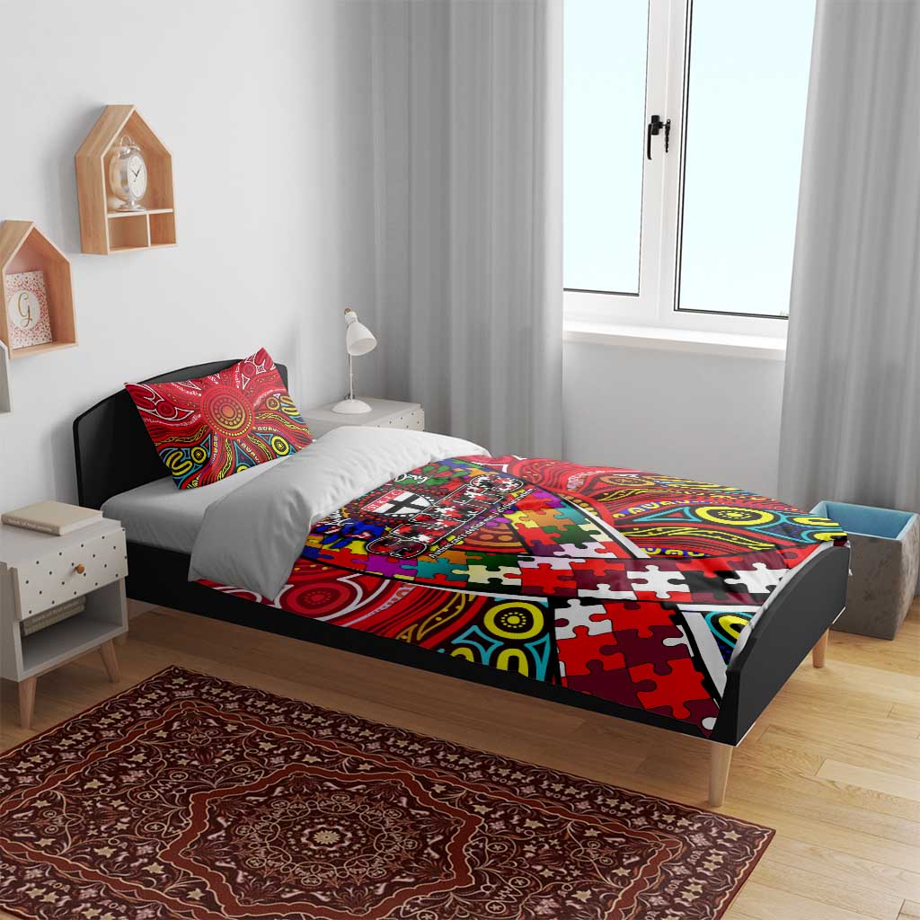 Autism Awareness Australia St Kilda Saints Bedding Set Aboriginal Indigenous Art