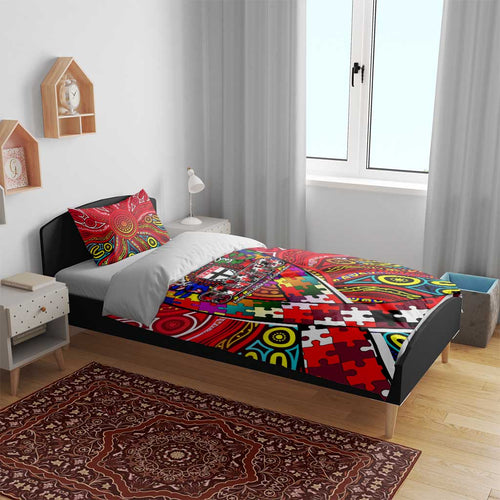 Autism Awareness Australia St Kilda Saints Bedding Set Aboriginal Indigenous Art