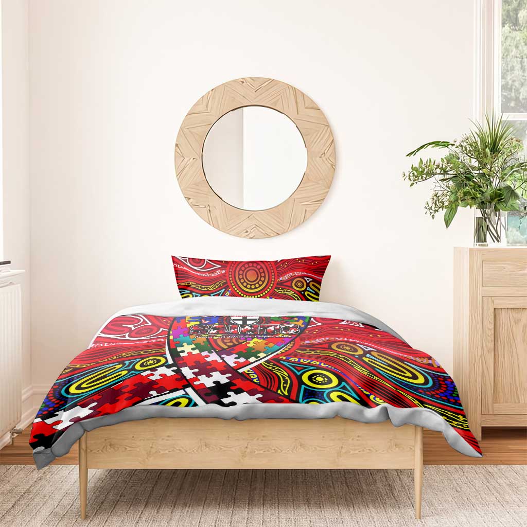 Autism Awareness Australia St Kilda Saints Bedding Set Aboriginal Indigenous Art