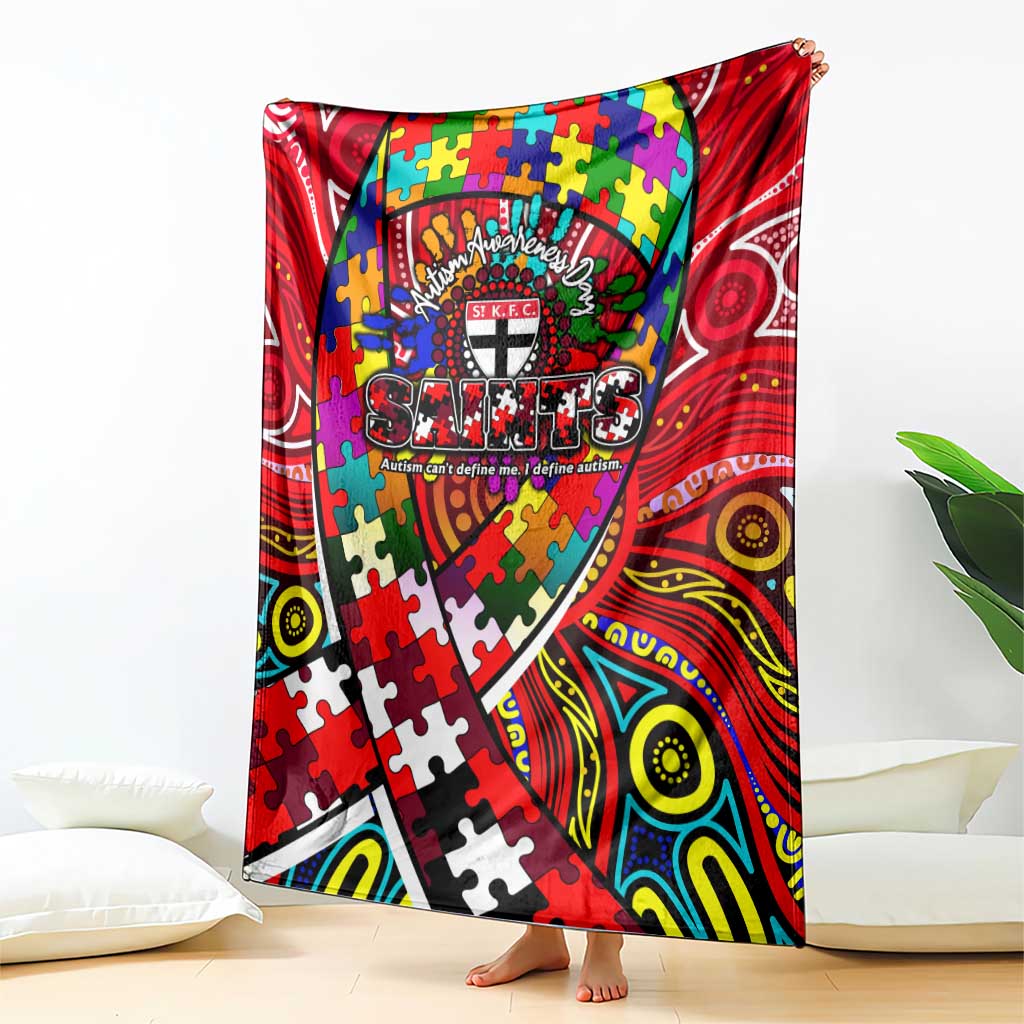 Autism Awareness Australia St Kilda Saints Blanket Aboriginal Indigenous Art