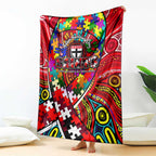 Autism Awareness Australia St Kilda Saints Blanket Aboriginal Indigenous Art