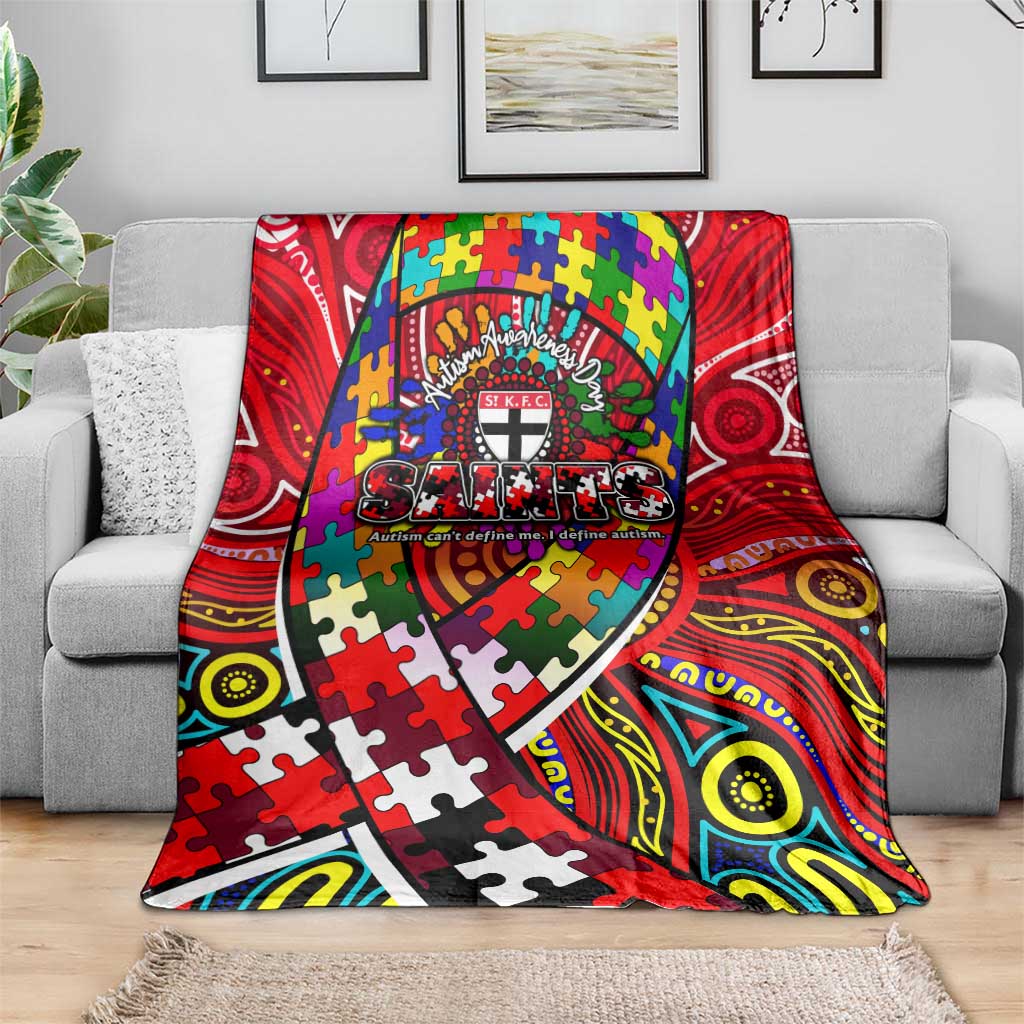 Autism Awareness Australia St Kilda Saints Blanket Aboriginal Indigenous Art