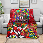 Autism Awareness Australia St Kilda Saints Blanket Aboriginal Indigenous Art