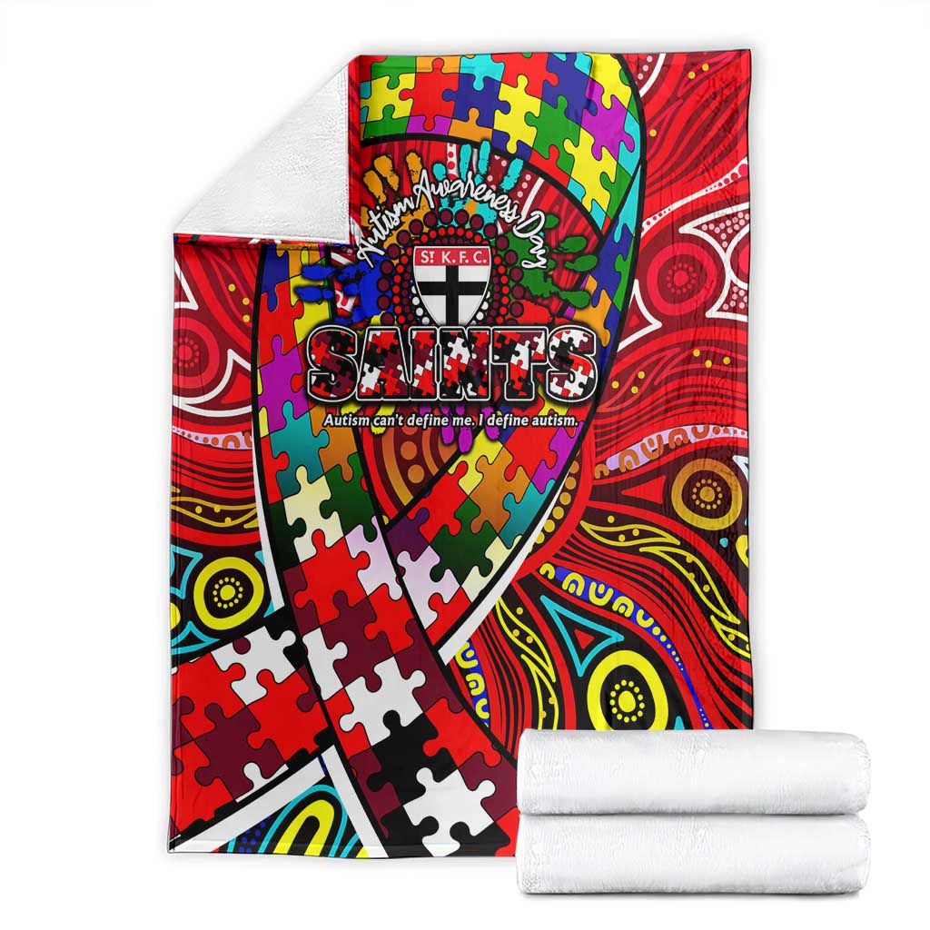 Autism Awareness Australia St Kilda Saints Blanket Aboriginal Indigenous Art