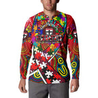 Autism Awareness Australia St Kilda Saints Button Sweatshirt Aboriginal Indigenous Art