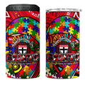 Autism Awareness Australia St Kilda Saints 4 in 1 Can Cooler Tumbler Aboriginal Indigenous Art
