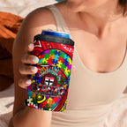 Autism Awareness Australia St Kilda Saints 4 in 1 Can Cooler Tumbler Aboriginal Indigenous Art