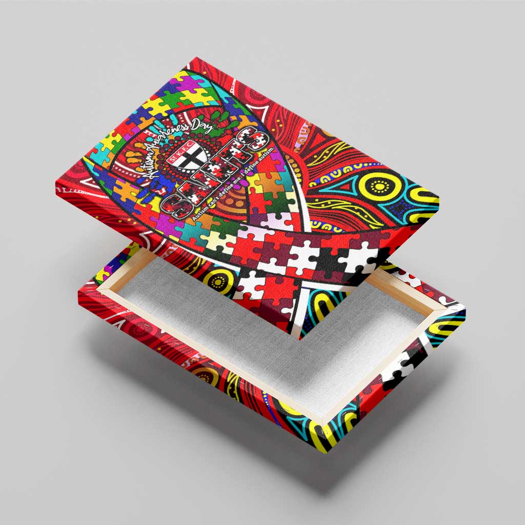 Autism Awareness Australia St Kilda Saints Canvas Wall Art Aboriginal Indigenous Art