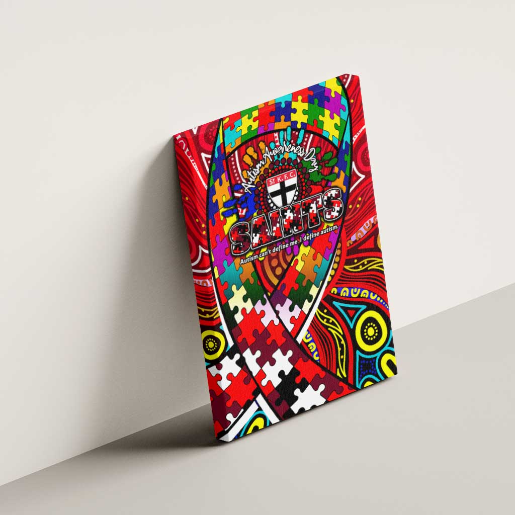 Autism Awareness Australia St Kilda Saints Canvas Wall Art Aboriginal Indigenous Art