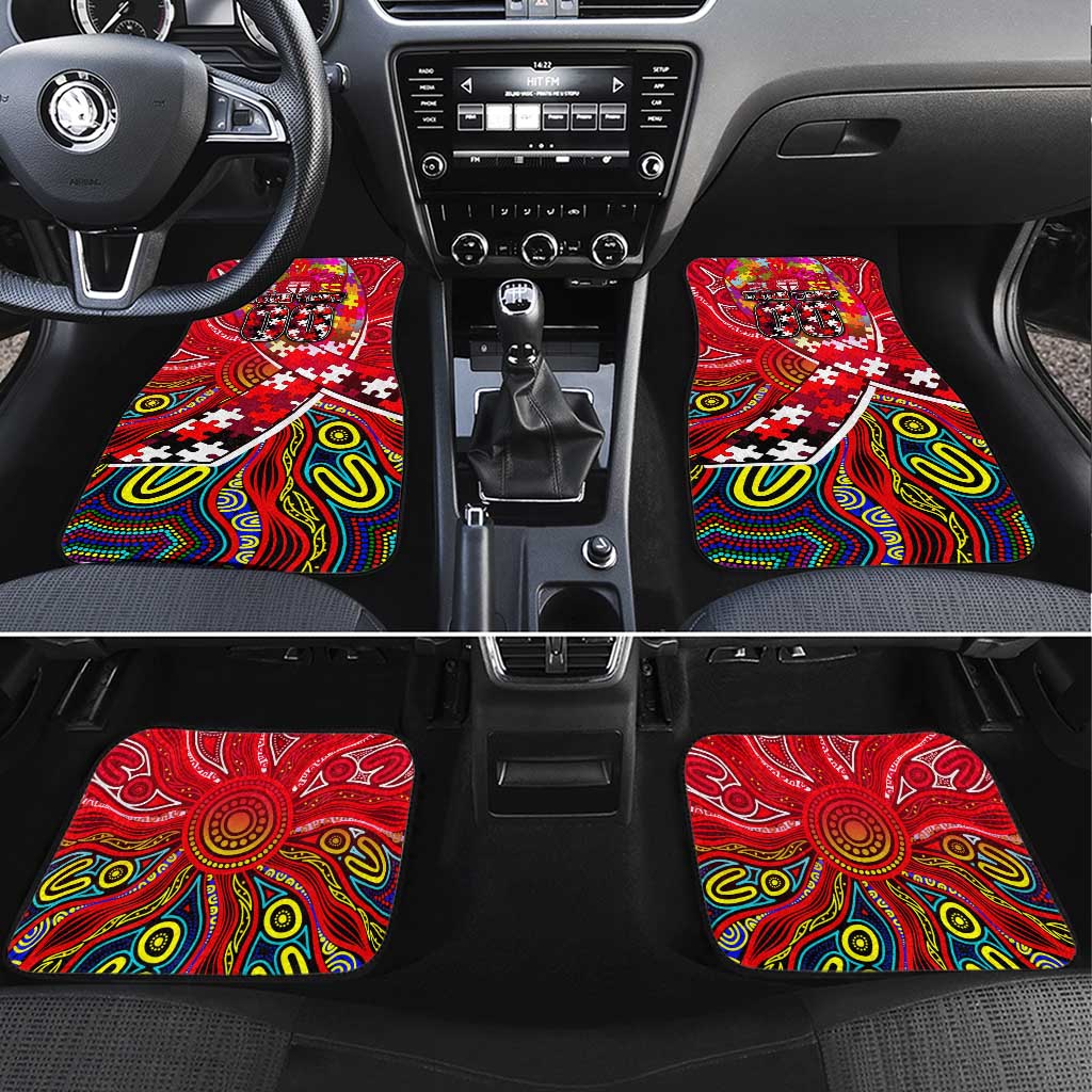 Autism Awareness Australia St Kilda Saints Car Mats Aboriginal Indigenous Art