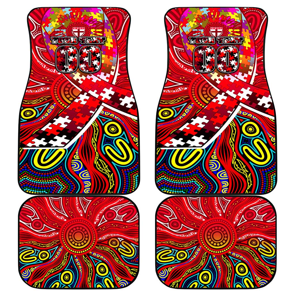 Autism Awareness Australia St Kilda Saints Car Mats Aboriginal Indigenous Art