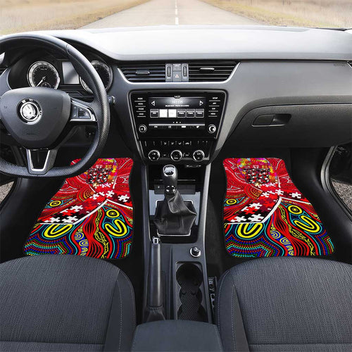 Autism Awareness Australia St Kilda Saints Car Mats Aboriginal Indigenous Art