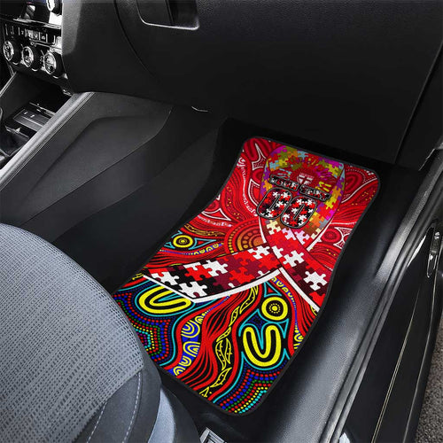 Autism Awareness Australia St Kilda Saints Car Mats Aboriginal Indigenous Art